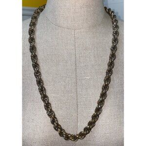 Necklace 30" Rope Chain Not Sterling Silver Possibly Artisan